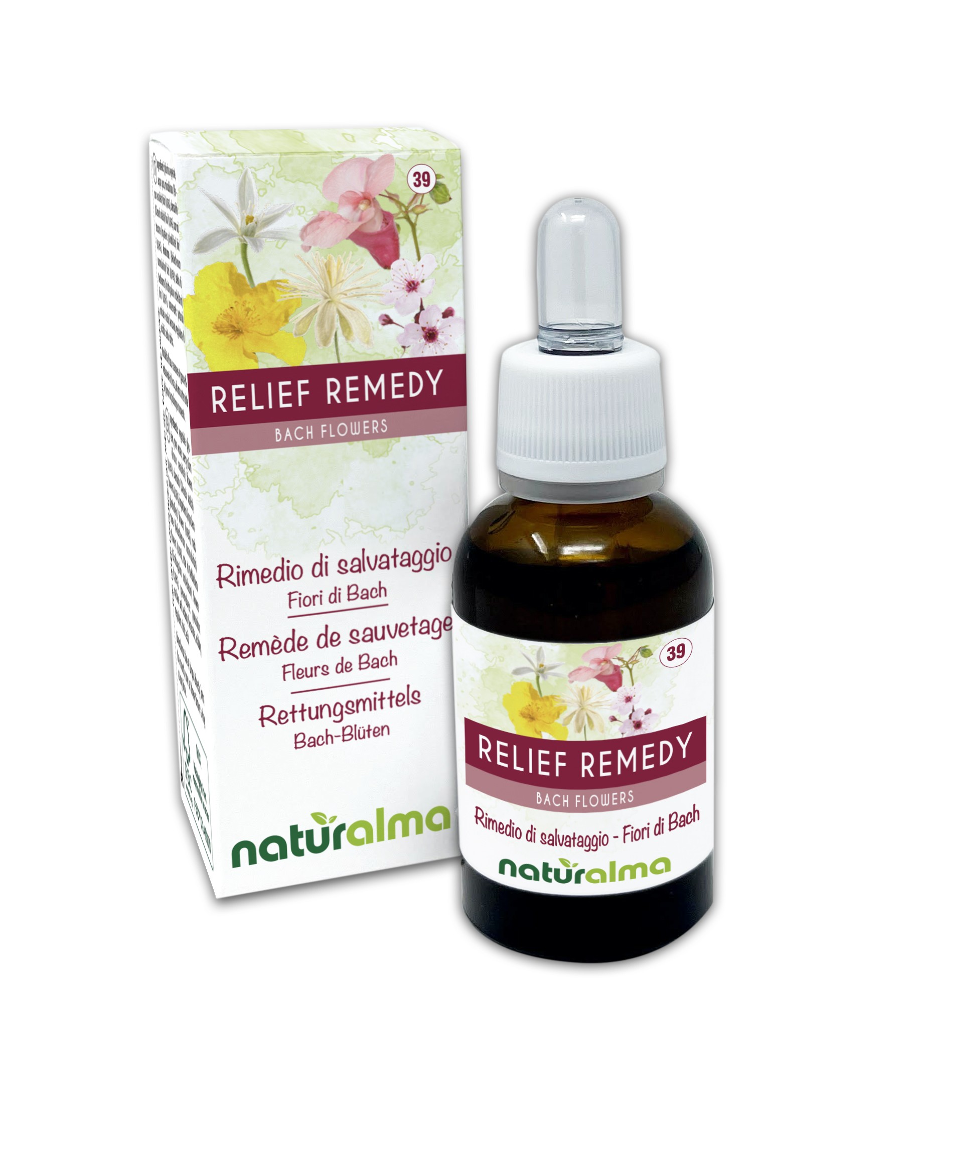 Relief Remedy o Rescue remedy Fiori di Bach 30 ml liquido analcoolico -  Naturalma