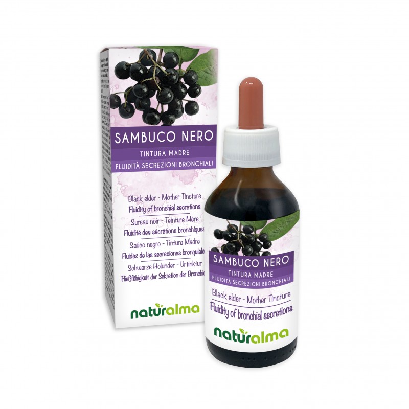 Sambuco nero Tintura madre 100 ml liquido analcoolico - Naturalma