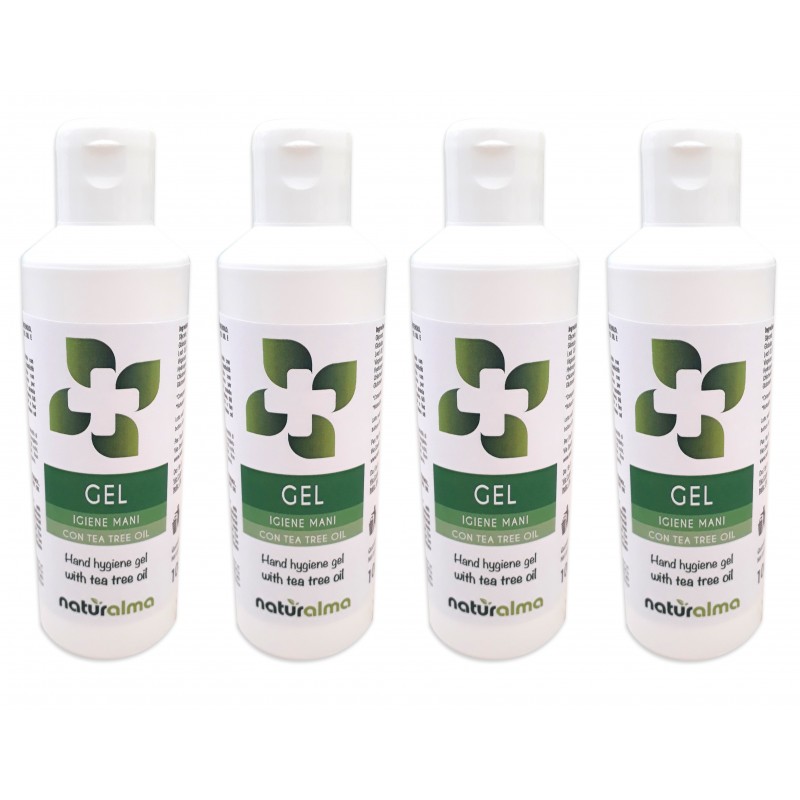 Gel Igiene Mani con Tea Tree oil (100 ml x 4) - Naturalma