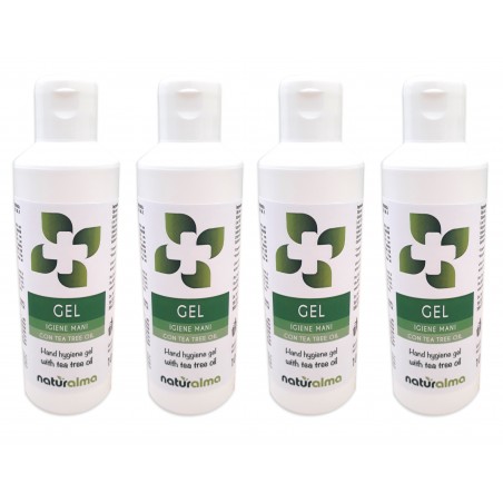 Żel higieniczny do rąk z olejkiem z drzewa herbacianego (100 ml x 4) - Naturalma