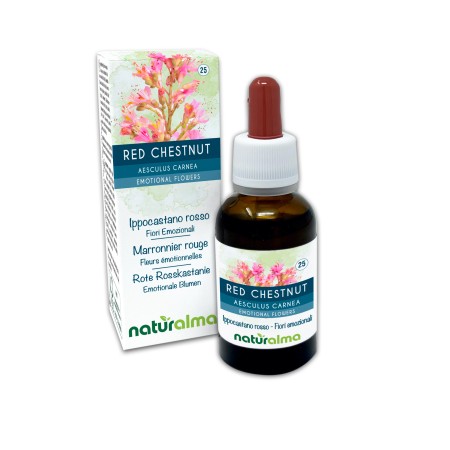 Red Chestnut Fiori emozionali o Fiori di Bach 30 ml liquido alcoolico - Naturalma