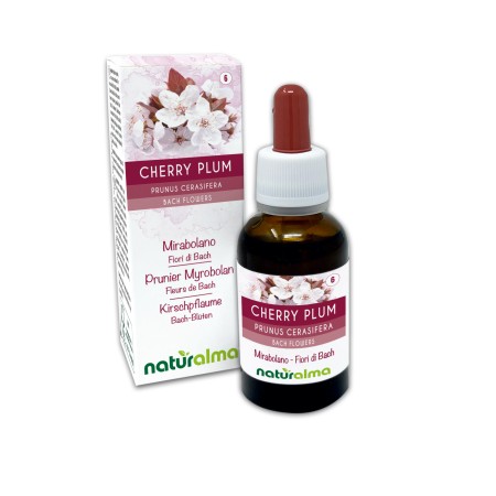 Cherry plum Emotional flowers or Bach flowers 30 ml alcohol-free liquid - Naturalma
