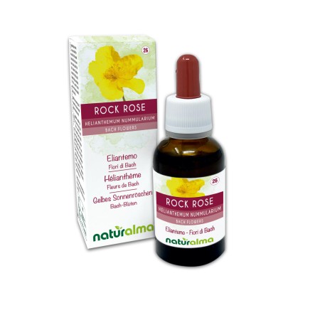 Rock rose Emotional flowers or Bach flowers 30 ml alcohol-free liquid - Naturalma